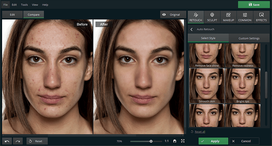 PhotoDiva: free smooth skin photo editor
