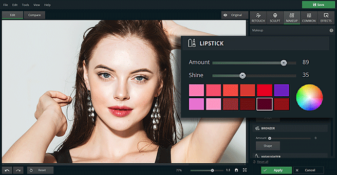 Add a lipstick with PhotoDiva