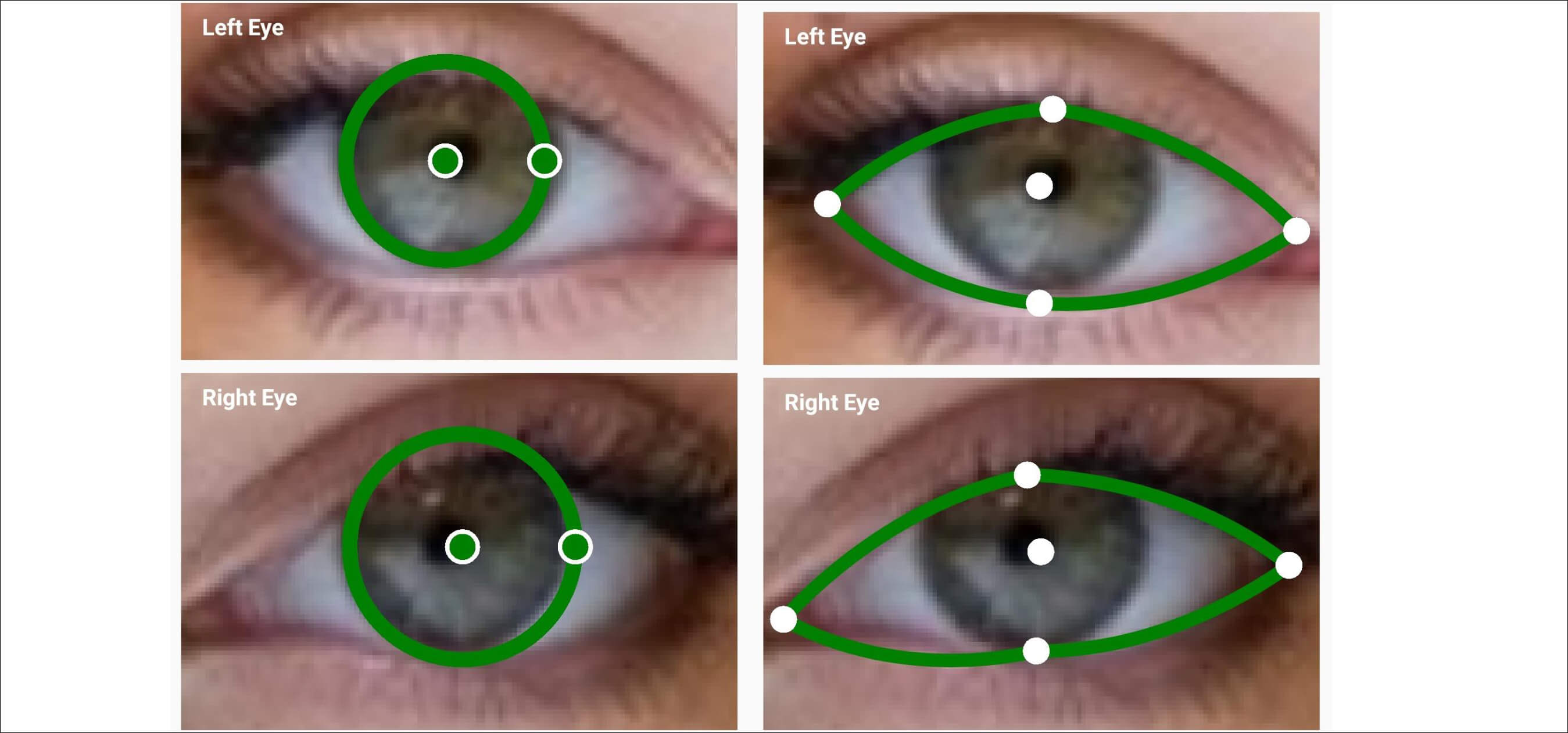 Как изменить зрачки глаз на фото
