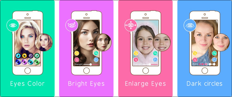 Поменять цвет на фото приложение. Eye Color Changer -face Makeup. Change face Colors.